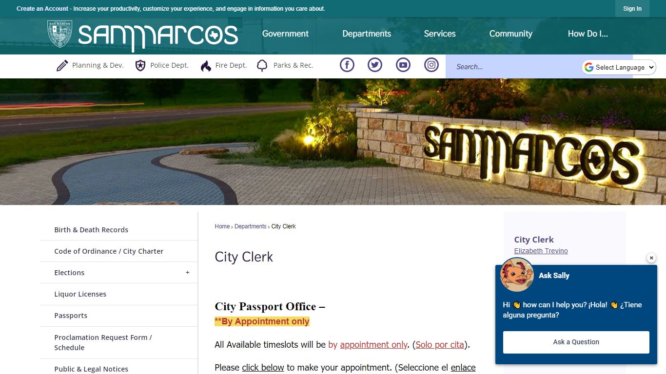 City Clerk | City of San Marcos, TX